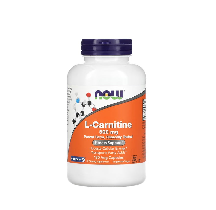 L-Carnitine, 500mg - 180 vcaps&nbsp;- NOW Foods