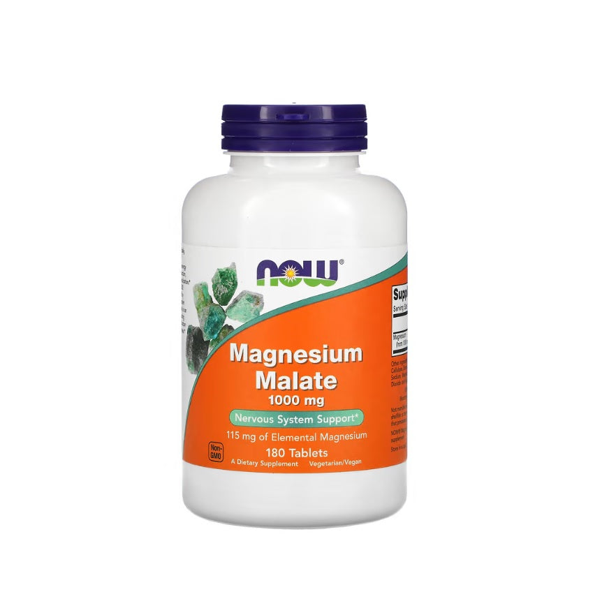 Magnesium Malate, 1000mg - 180 tablets - NOW Foods