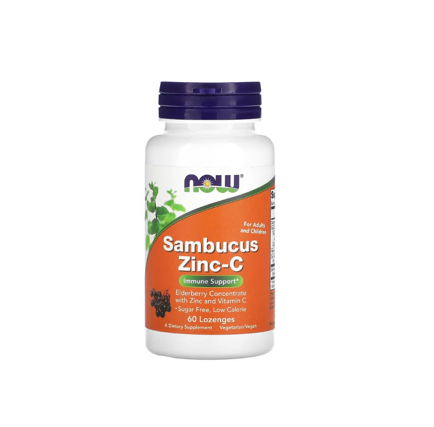 Sambucus Zinc-C - 60 lozenges - NOW Foods