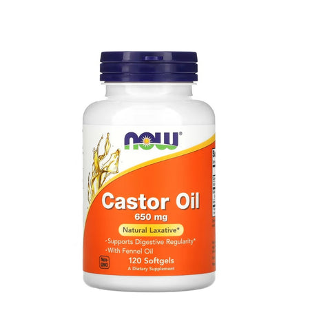 Castor Oil, 650mg - 120 softgels Now Foods