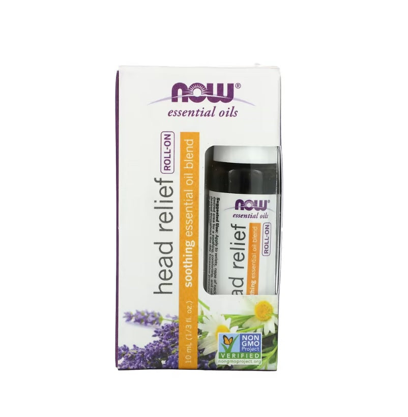 Essential Oil, Head Relief Blend Roll-On - 10 ml. - Now Foods