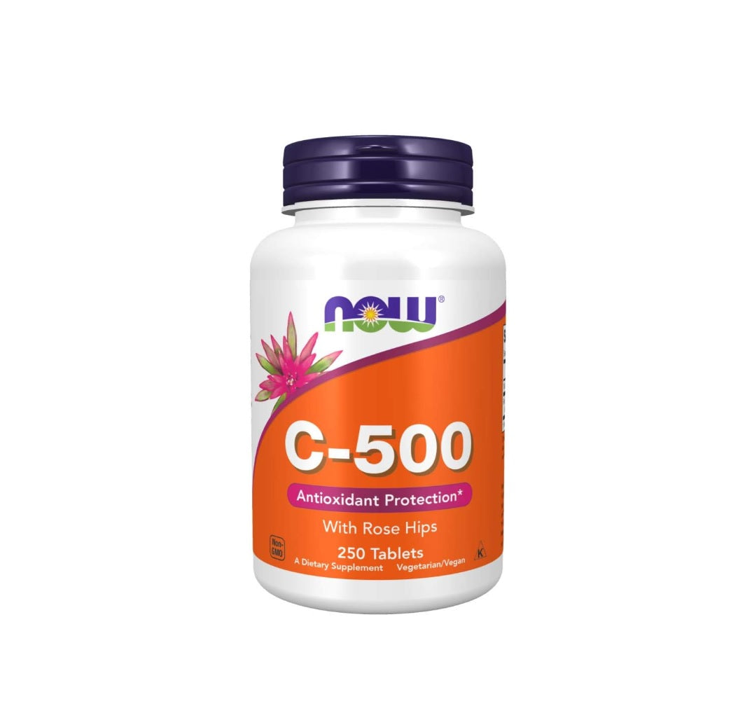 Vitamin C-500 with Rose Hips - 250 tablets - NOW Foods