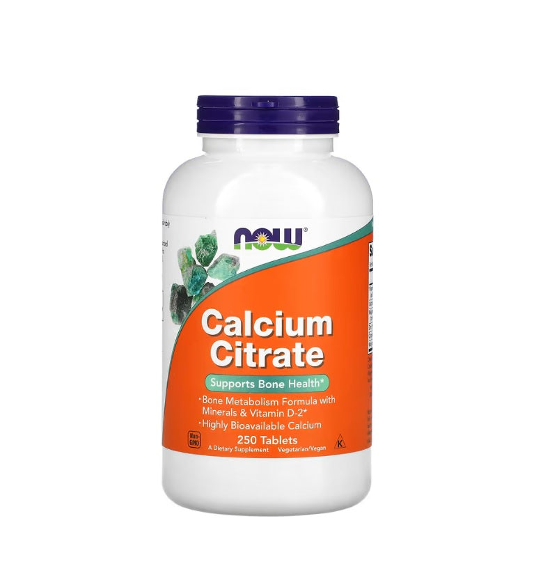 Calcium Citrate with Minerals &amp; Vitamin D-2 - 250 tablets - Now Foods