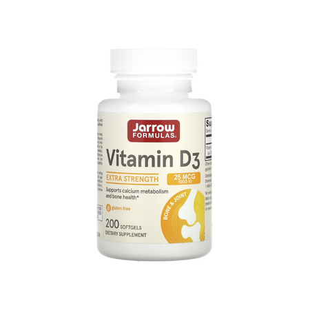 Vitamin D3, 1000 IU - 200 softgels - Jarrow Formulas