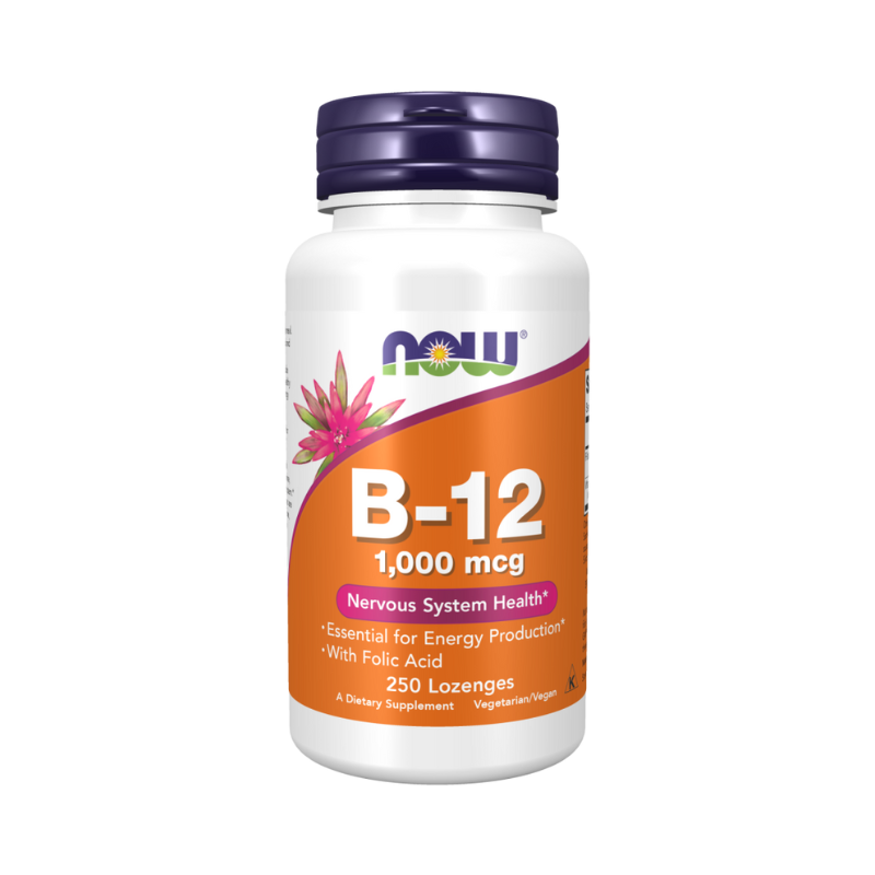 Vitamina B-12 con acido folico, 1000mcg - 250 losanghe