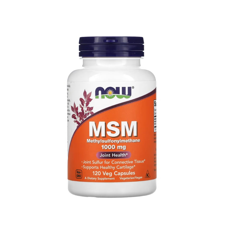 MSM Methylsulphonylmethane, 1000mg - 120 vcaps - Now Foods