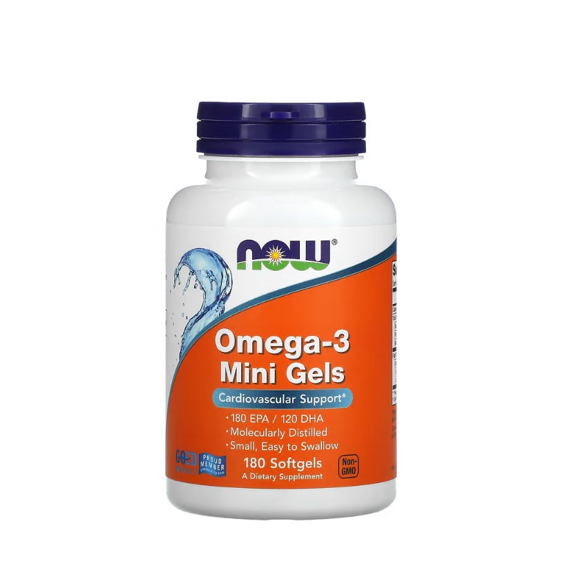 Omega-3 Mini Gels - 180 softgels - NOW Foods