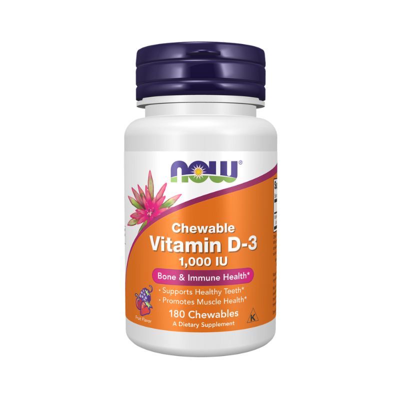 Vitamina D-3, 1000 IU (masticable) - 180 masticables