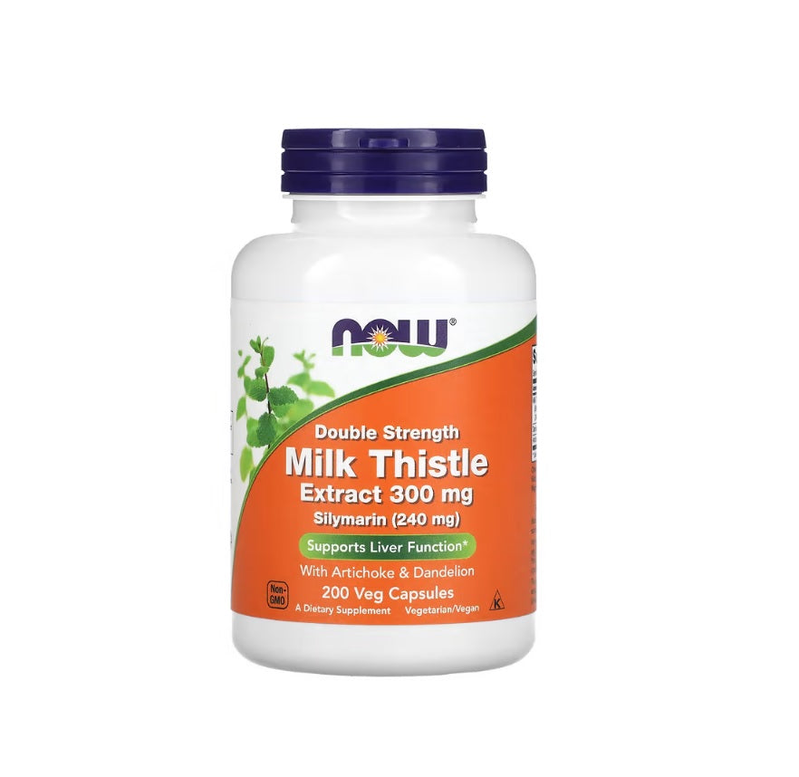 Milk Thistle Extract with Artichoke &amp; Dandelion, 300mg - 200 vcaps - NOW Foods