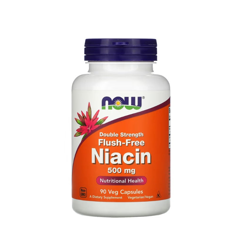 Niacin Flush-Free, 500mg (Double Strength) - 90 vcaps - NOW Foods