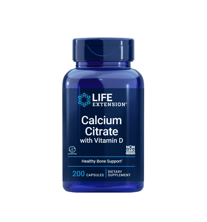 Calcium Citrate with Vitamin D - 200 vcaps - Life Extension