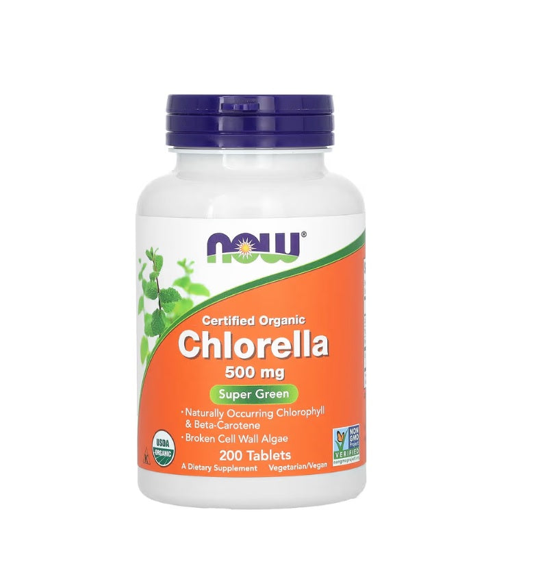 Chlorella, 500mg Organic - 200 tablets - Now Foods