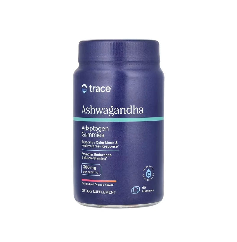Ashwagandha Gummies, Passion Fruit Orange - 60 gummies - Trace Minerals