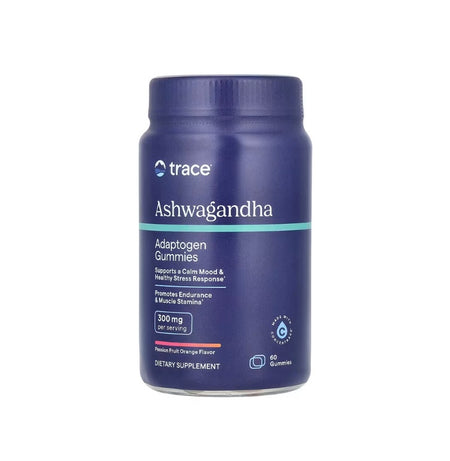 Ashwagandha Gummies, Passion Fruit Orange - 60 gummies - Trace Minerals