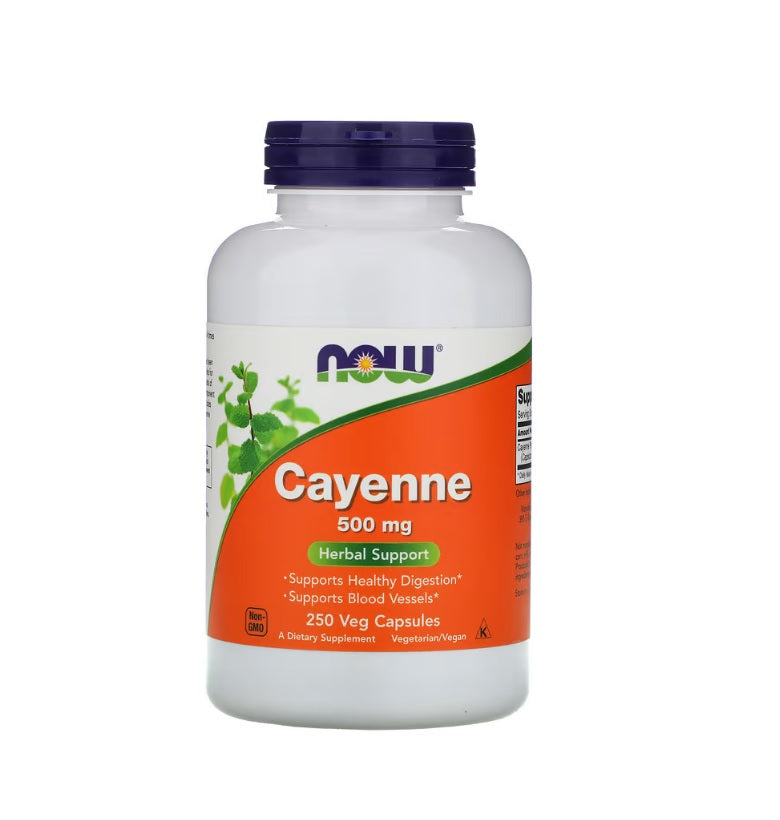 Cayenne 500mg - 250 vcaps - Now Foods