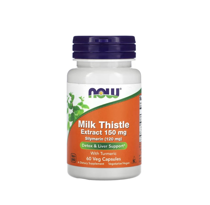 Milk Thistle Extract with Turmeric, 150mg - 60 vcaps - NOW Foods