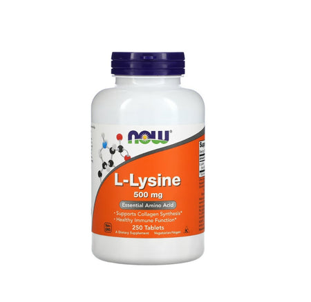 L-Lysine, 500mg - 250 tablets - NOW Foods