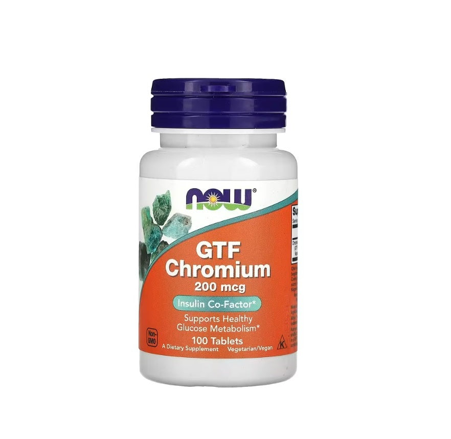 GTF Chromium, 200mcg - 100 tablets - Now Foods