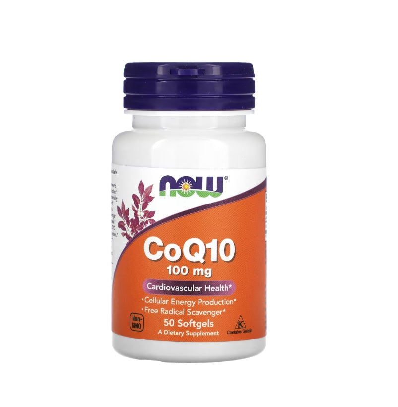 CoQ10, 100mg - 50 softgels - Now Foods