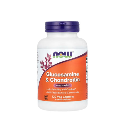 Glucosamine &amp; Chondroitin with Trace Mineral Concentrate - 120 caps - NOW Foods