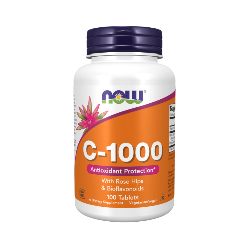 Vitamina C-1000 con Escaramujos y Bioflavonoides - 100 tabletas
