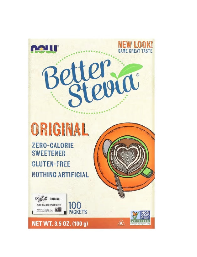 Better Stevia Packets, Original - 100 packets - NOW Foods