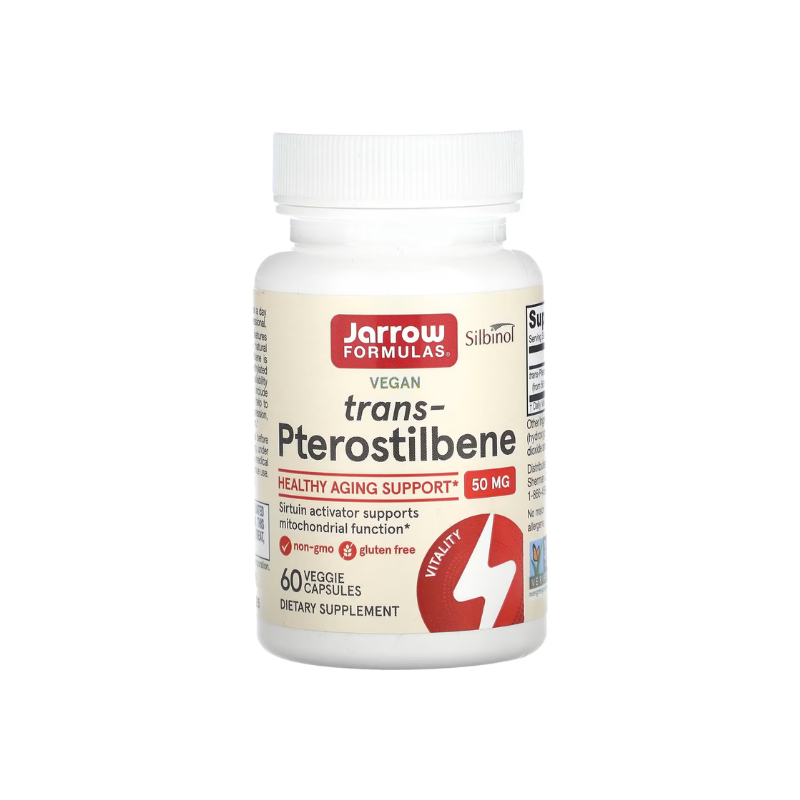 trans-Pterostilbene, 50mg - 60 vcaps - Jarrow Formulas