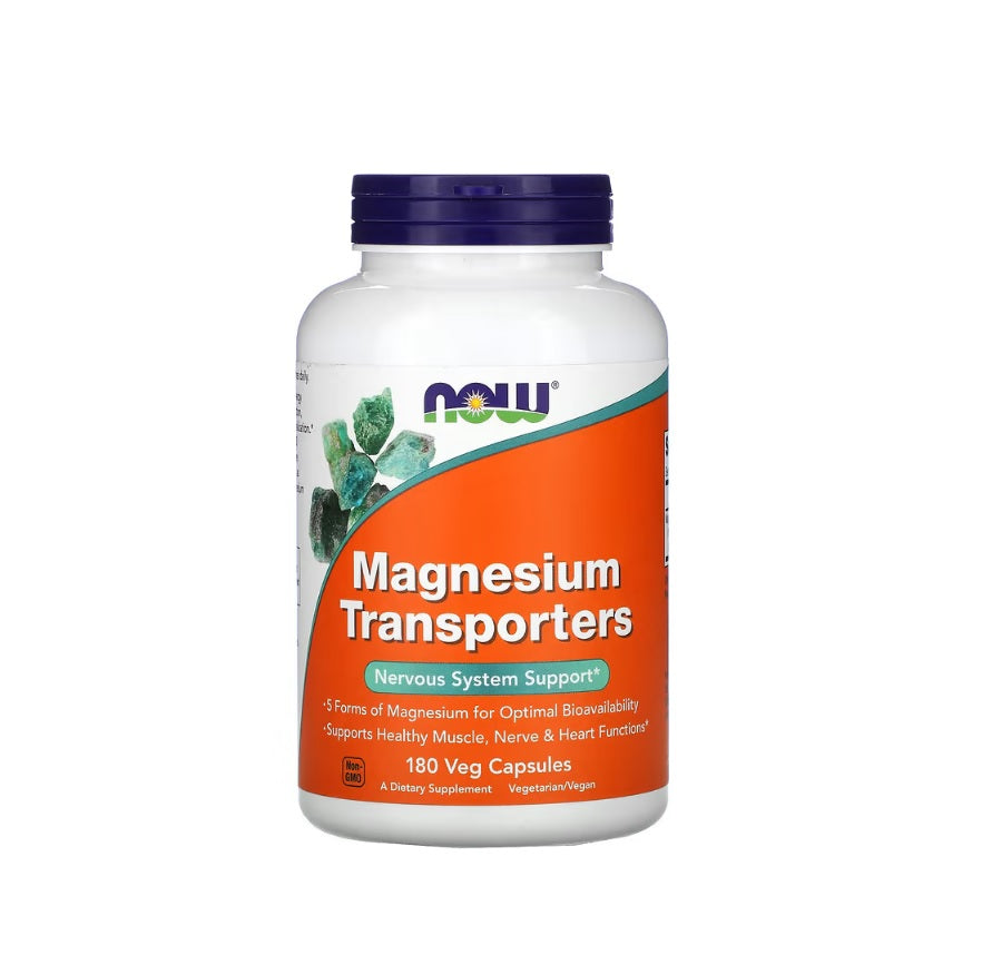 Magnesium Transporters - 180 vcaps - NOW FOODS