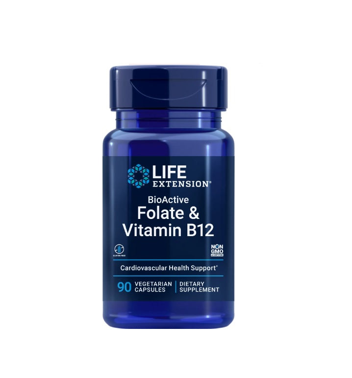 BioActive Folate & Vitamin B12 - 90 vcaps - Life Extension