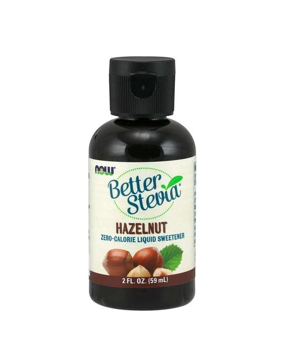 Better Stevia Liquid, Hazelnut - 59 ml. - NOW FOODS