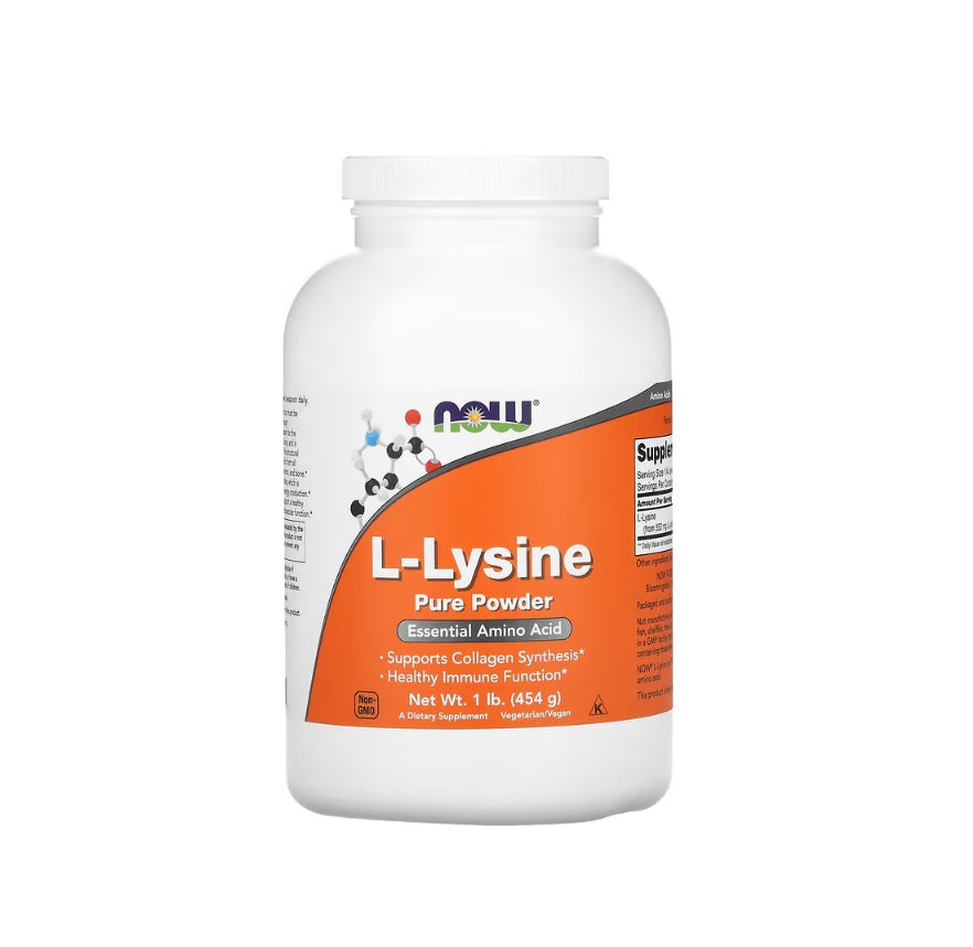 L-Lysine, 1000mg (Powder) - 454 grams&nbsp;- NOW Foods