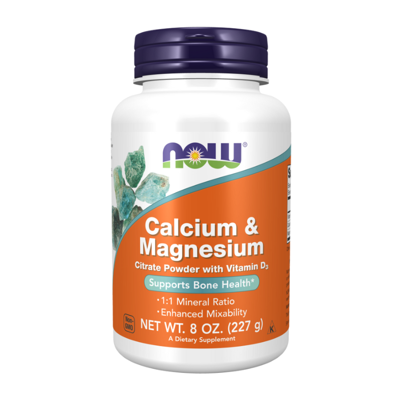 Calcio e magnesio, citrato in polvere con vitamina D3 - 227 grammi