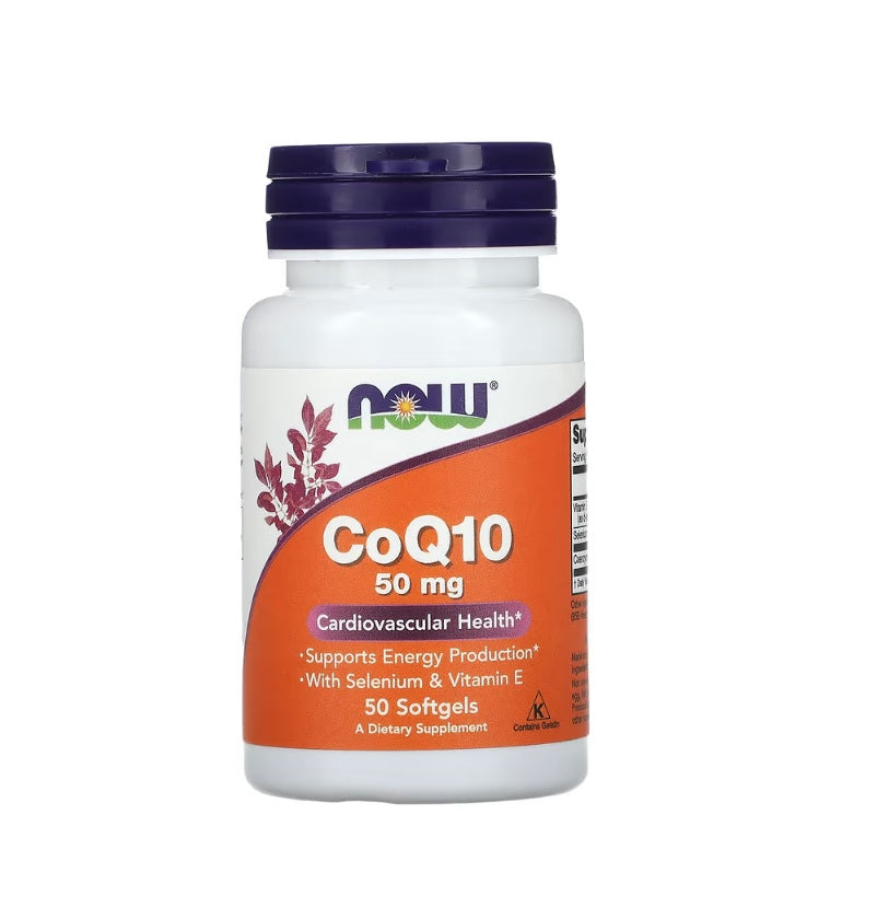 CoQ10 with Selenium &amp; Vitamin E, 50mg - 50 softgels - Now Foods