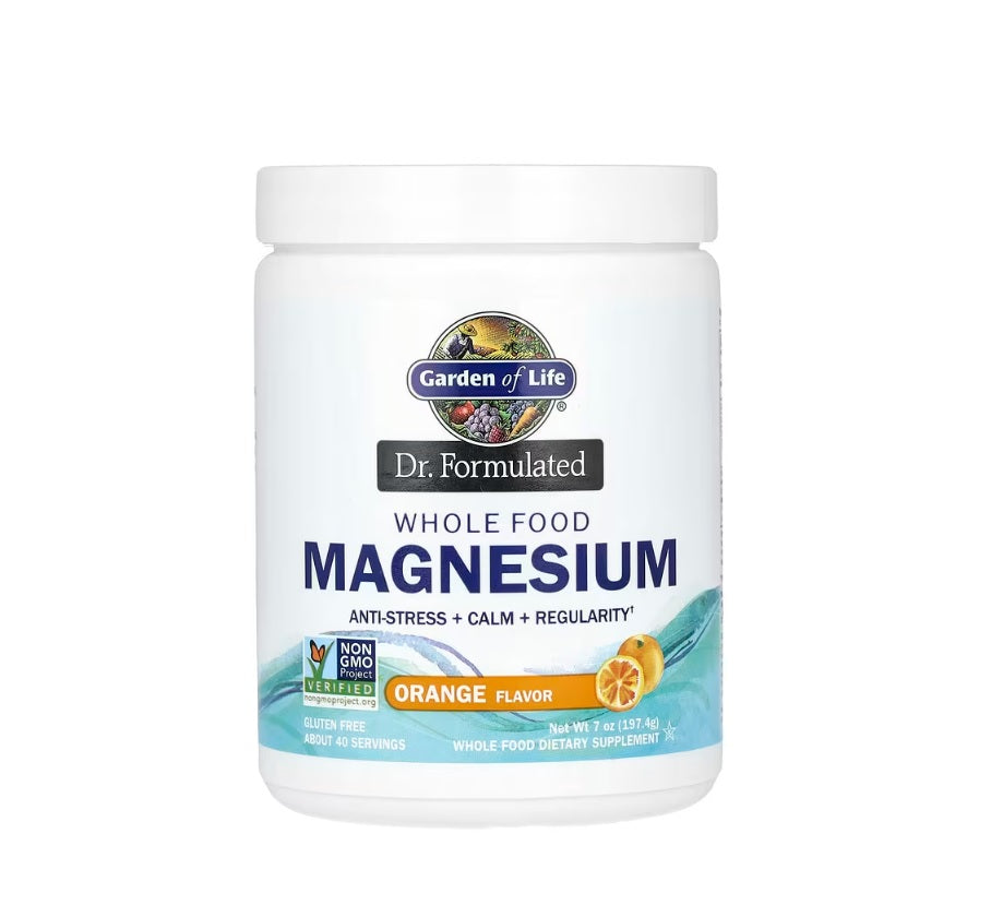 Dr. Formulated Whole Food Magnesium, Orange - 197 grams - Garden of Life