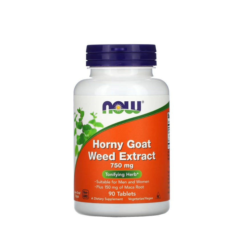 Horny Goat Weed Extract, 750mg - 90 tablets - NOW FOODS