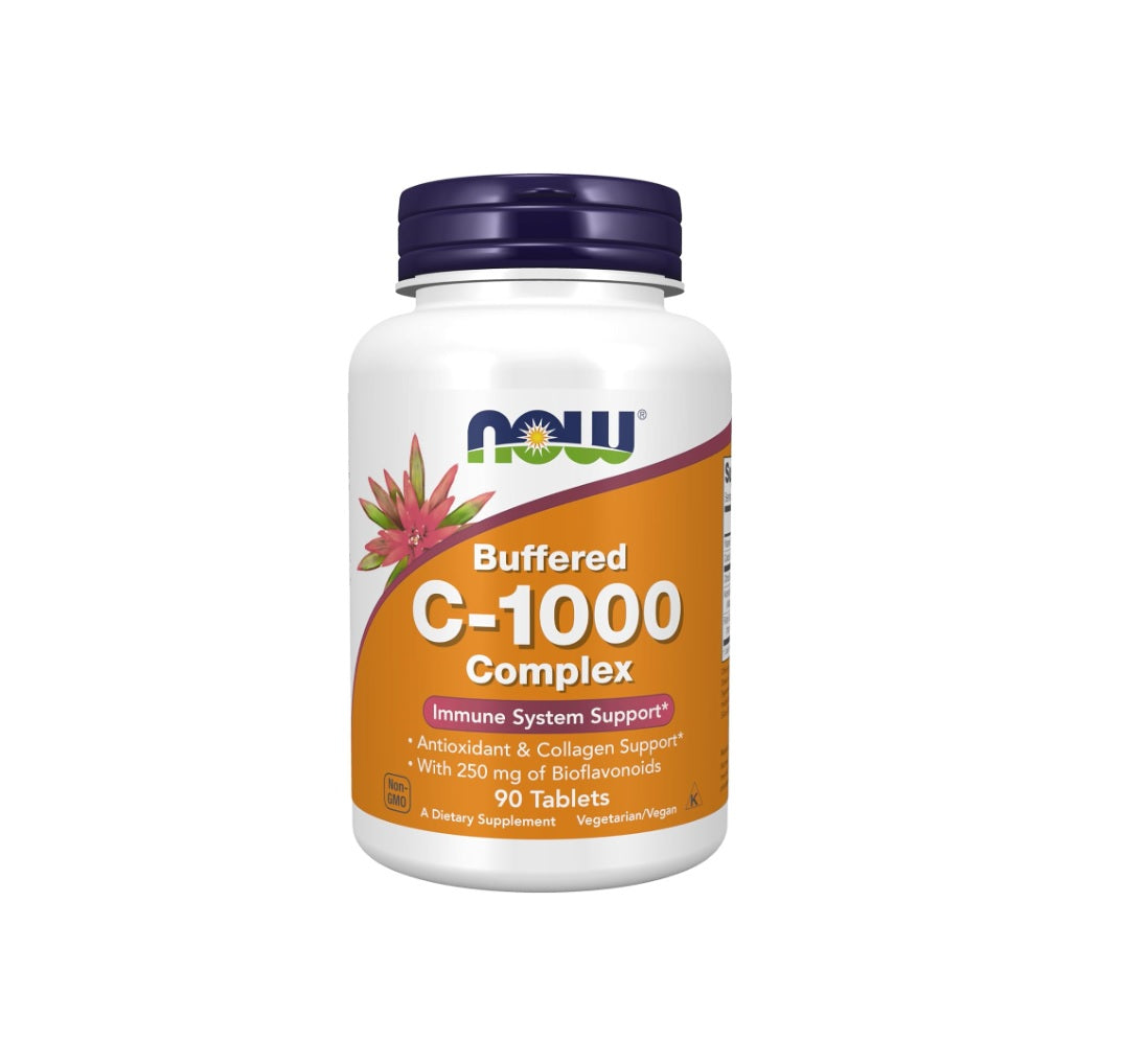 Vitamin C-1000 Complex - Buffered with 250mg Bioflavonoids - 90 tablets - NOW Foods