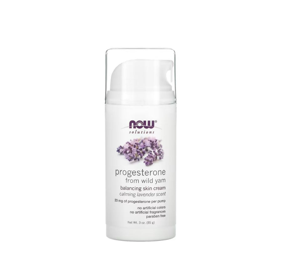 Natural Progesterone Balancing Skin Cream with Lavender - 85 grams - NOW Foods