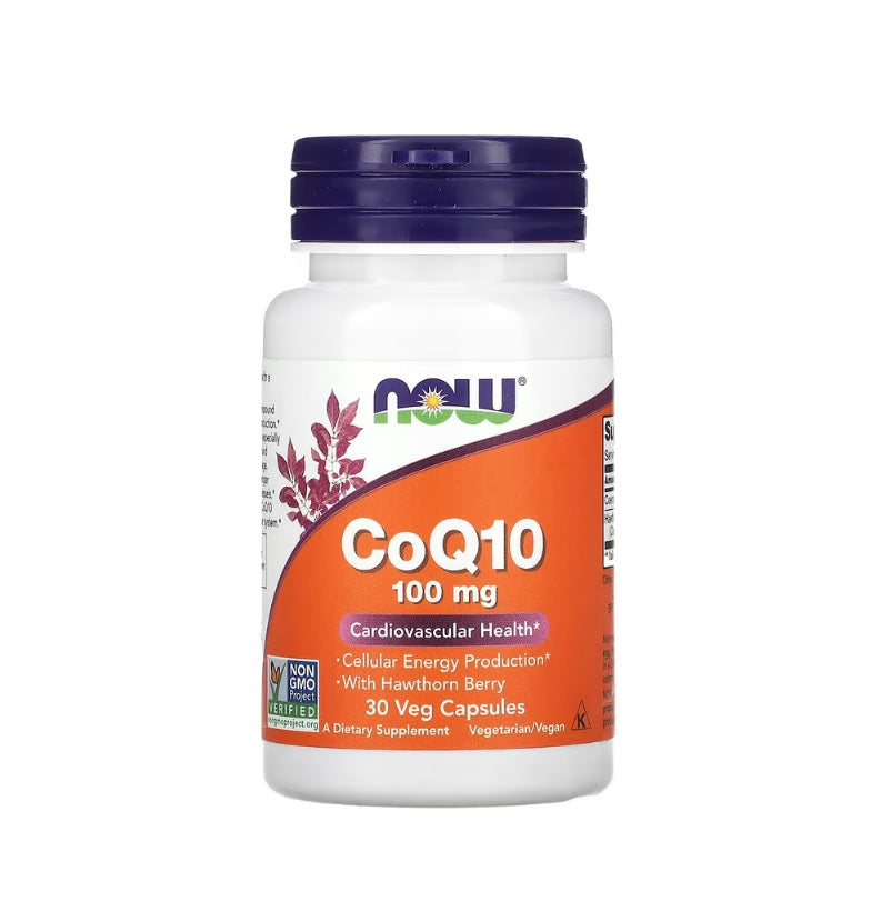 CoQ10 with Hawthorn Berry, 100mg - 30 vcaps - Now Foods