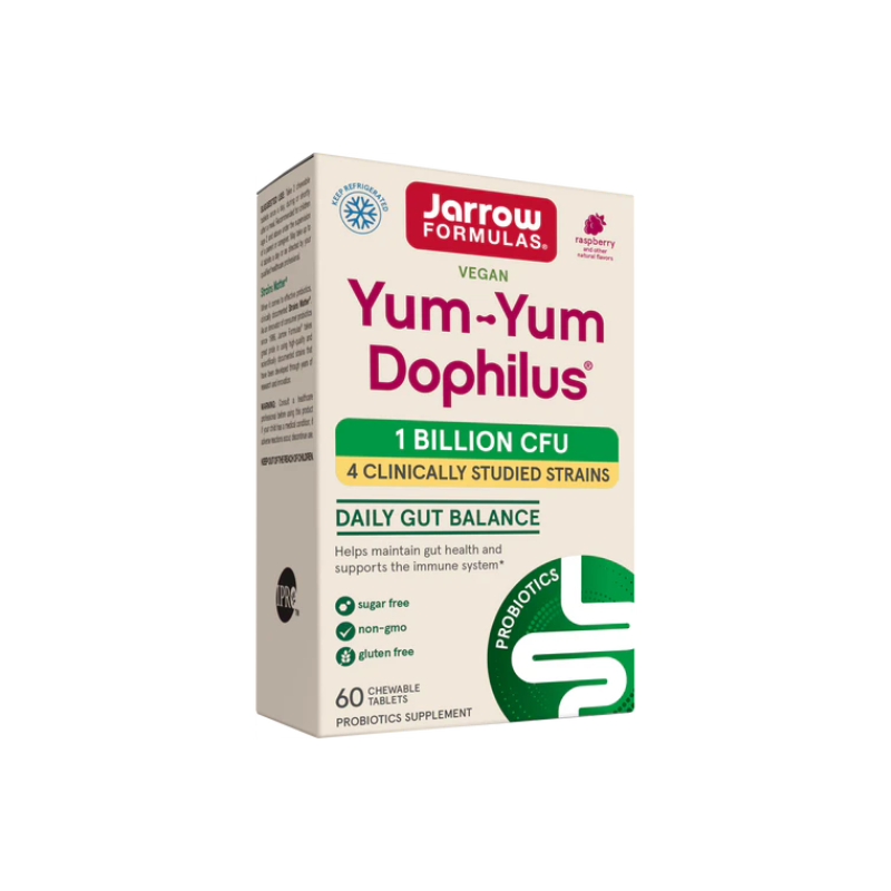 Yum-Yum Dophilus, 1 Billion CFU (Raspberry) - 60 chewable tabs - Jarrow Formulas