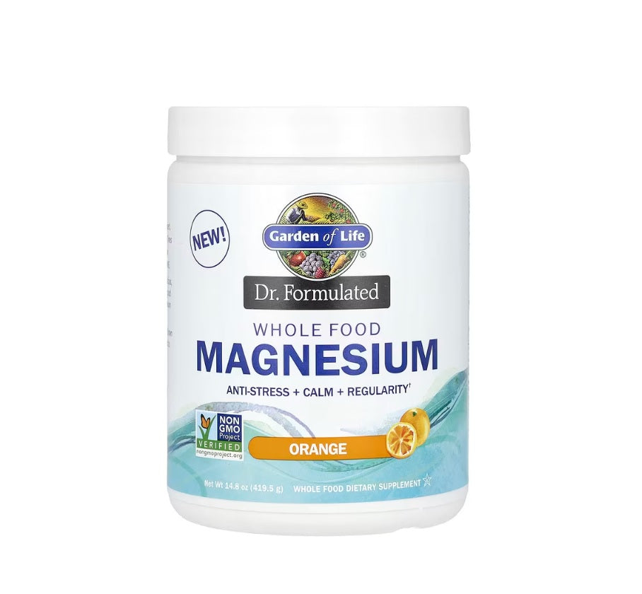 Dr. Formulated Whole Food Magnesium, Orange - 419 grams - Garden of Life