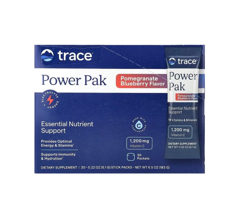 Electrolyte Stamina Power Pak, Pomegranate Blueberry - 30 packets - Trace Minerals