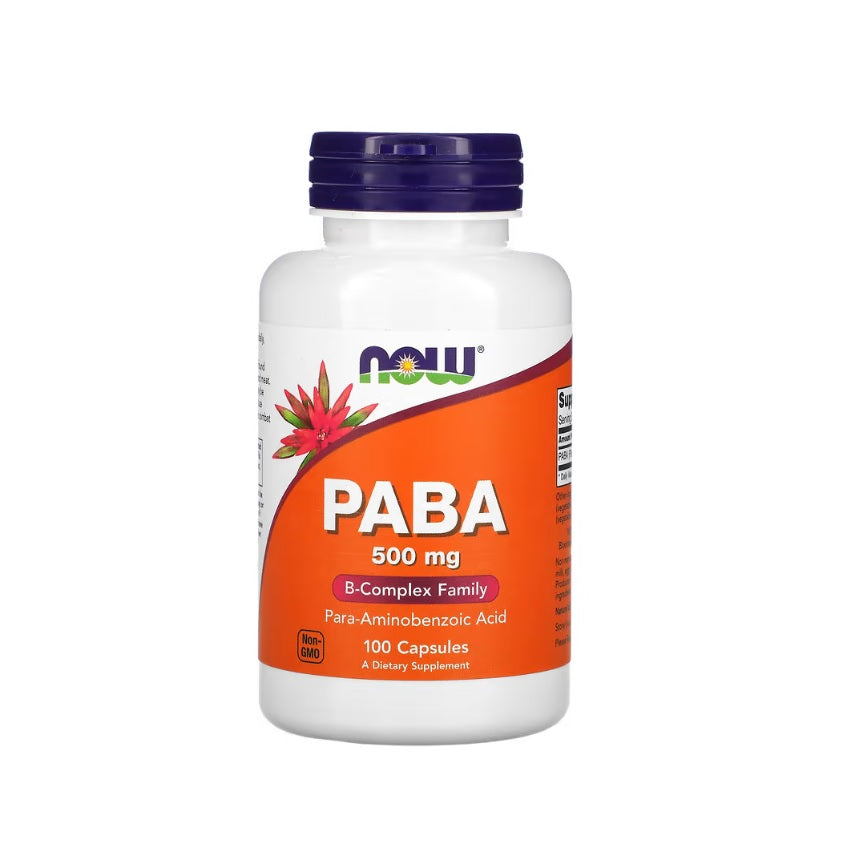Paba PABA, 500mg - 100 caps – Vitamins & Supplements Europe