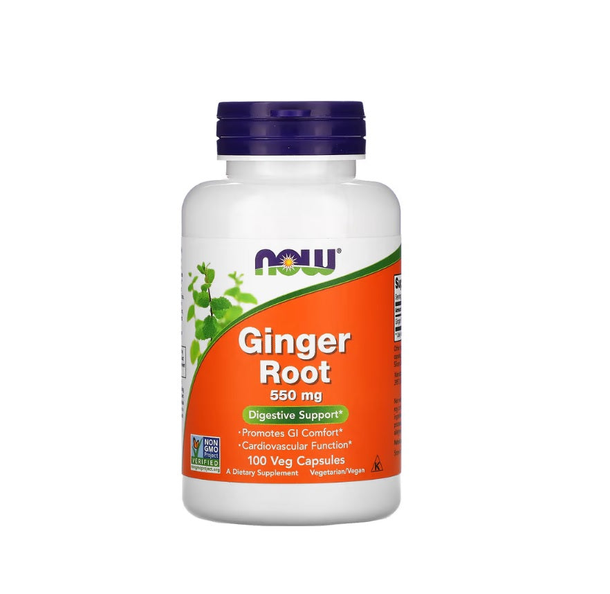 Ginger Root, 550mg - 100 vcaps&nbsp;- NOW Foods