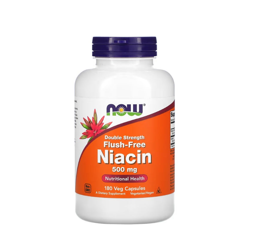 Niacin Flush-Free, 500mg (Double Strength) - 180 vcaps - NOW Foods