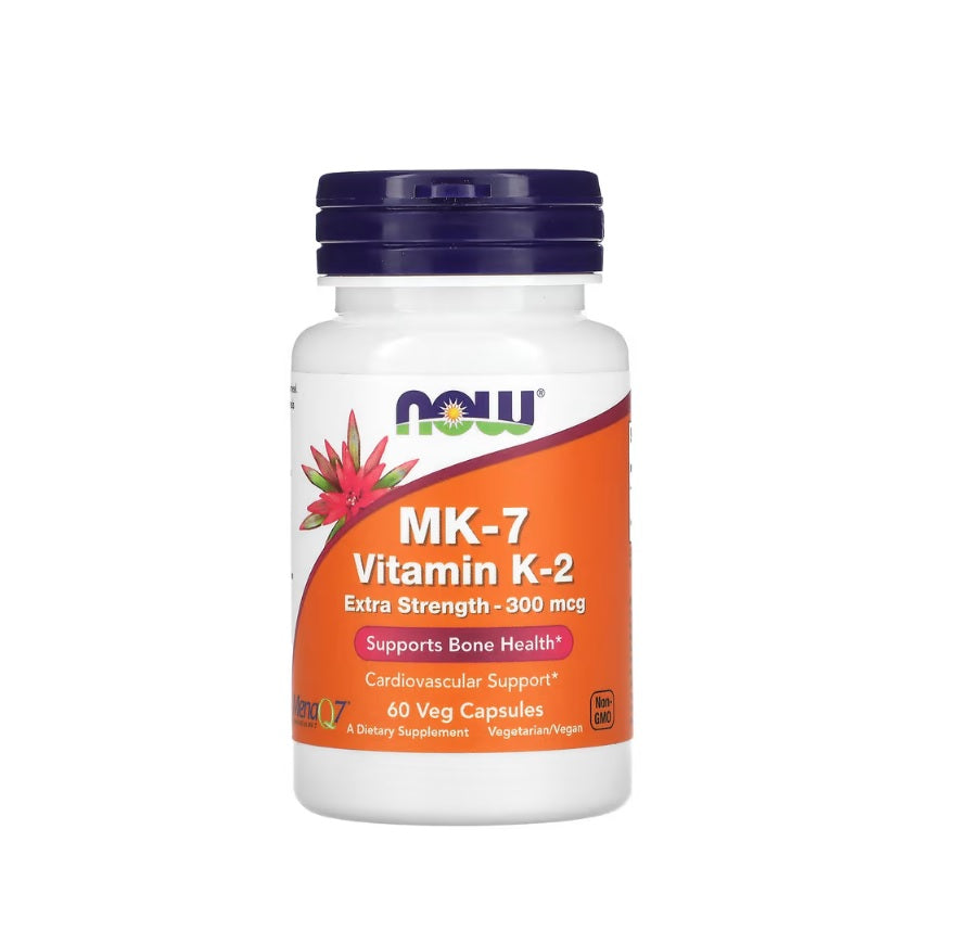 MK-7 Vitamin K-2, 300mcg Extra Strength - 60 vcaps - NOW Foods