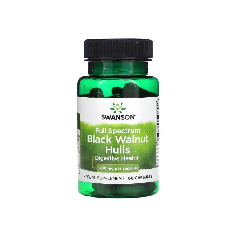 Full Spectrum Black Walnut Hulls, 500mg - 60 caps - Swanson