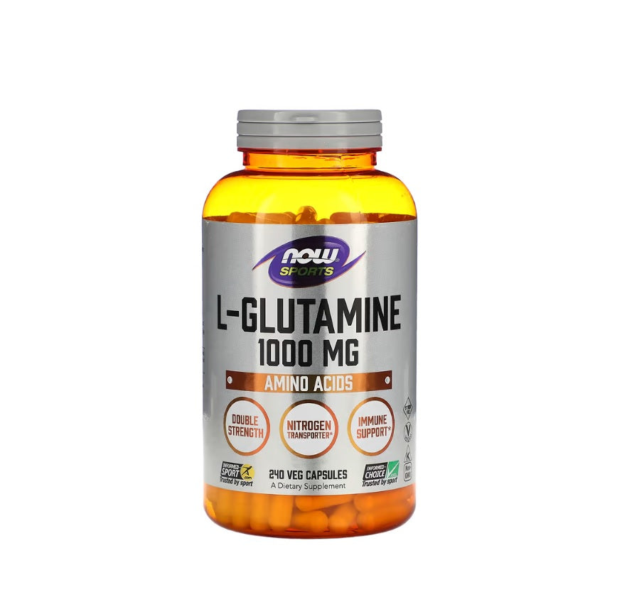 L-Glutamine, 1000mg - 240 vcaps - NOW Foods