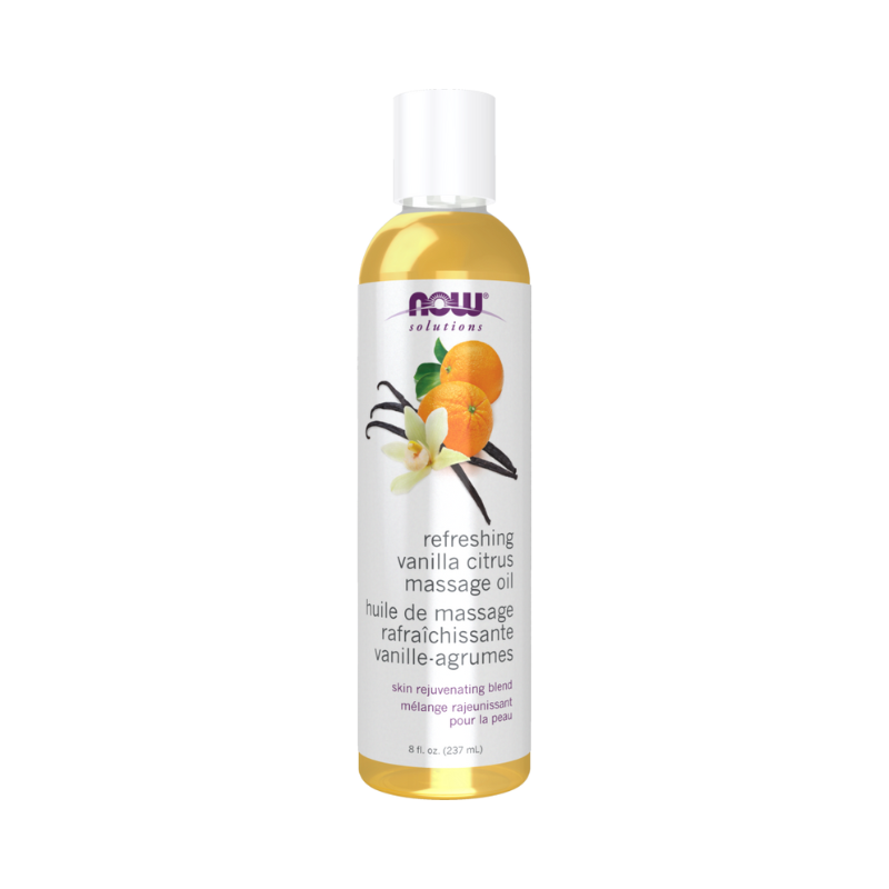 Refreshing Vanilla Citrus Massage Oil - 237 ml.