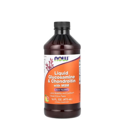 Glucosamine &amp; Chondroitin with MSM Liquid - 473ml. - NOW Foods