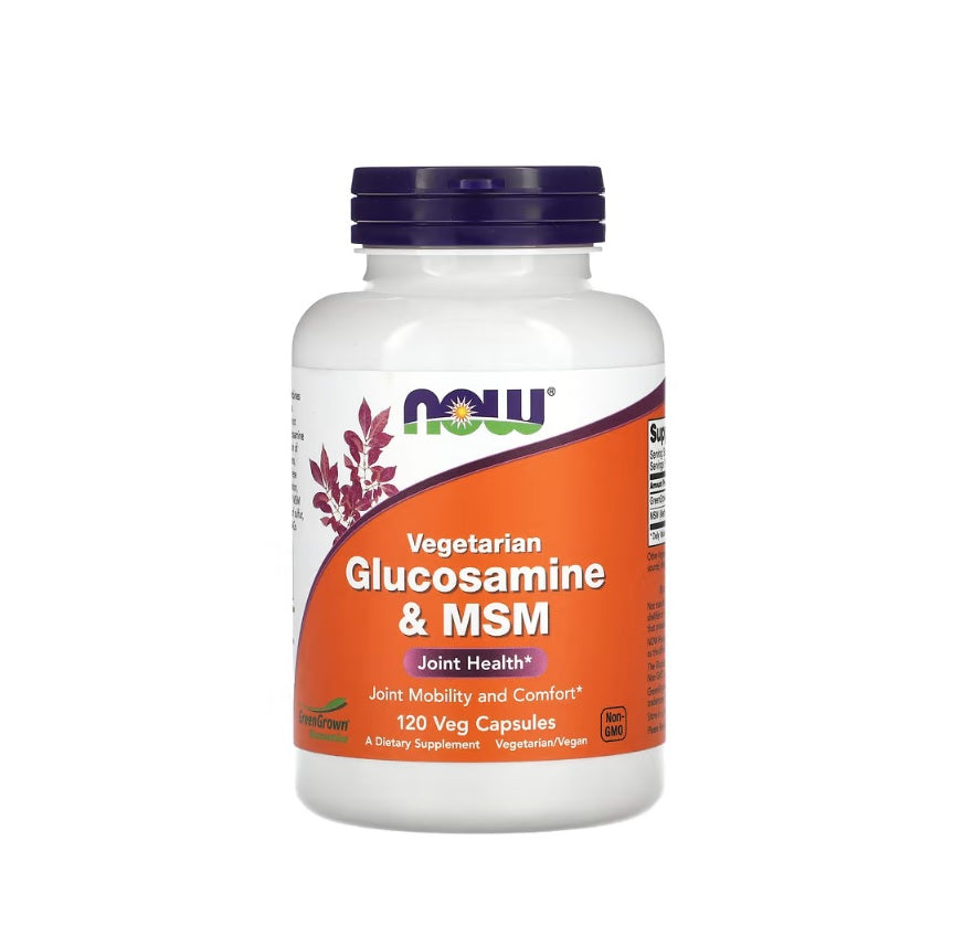 Glucosamine &amp; MSM Vegetarian - 120 vcaps - NOW Foods